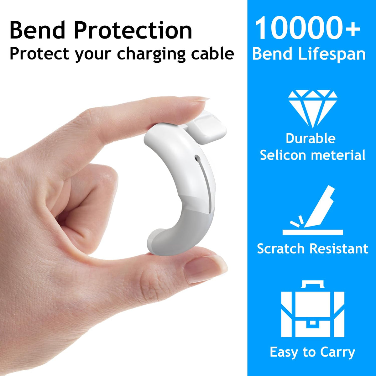 Sounce Type C Cable End Protector Silicone Cap, Grey