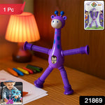 Animal design giraffe flexible slinky fidget toy for kids