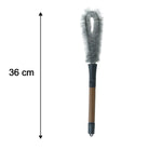 A grey and brown cleaning brush is shown vertically on a white background with a 36 cm measurement beside it.