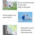 A magnetic window squeegee showing its strong grip for safe and efficient cleaning.