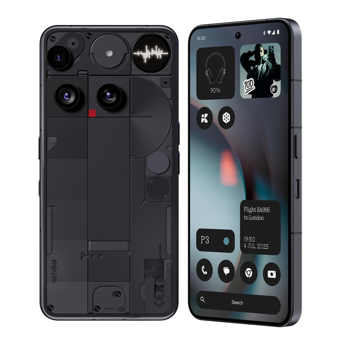 Nothing Phone (3), White (16GB, 512GB) | Snapdragon 8s Gen 4 | 50MP + 50MP + 50MP Rear Camera | 1.5K+ 120Hz AMOLED Flexible LTPS Display