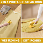 Portable Steam Iron Mini Handheld Garment Steamer | Quick Heat Travel Iron for Clothes | Compact & Lightweight | Suitable for Home & Travel | Pack of 1
