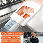 Mini Foldable Desktop Mop For Kitchen – Self‑Squeeze Sponge Mop for Wet & Dry Use – Portable Cleaning Tool – Kitchen, Bathroom, Glass, Living Room (1 Squeeze Handle + 2 Sponge Head)