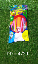 Child happily using a blue balloon pump to inflate a long twisting balloon.