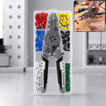 Wire Crimping Plier Kit with Cutter Stripper and Connectors