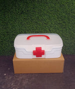 Medicine storage box displayed in a home setting, demonstrating its practical use for organising medical essentials.