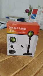 Artistic detailed shot of the modern Sunset Projection Lamp design.