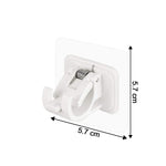 Compact adhesive towel rod holder for bathroom organization