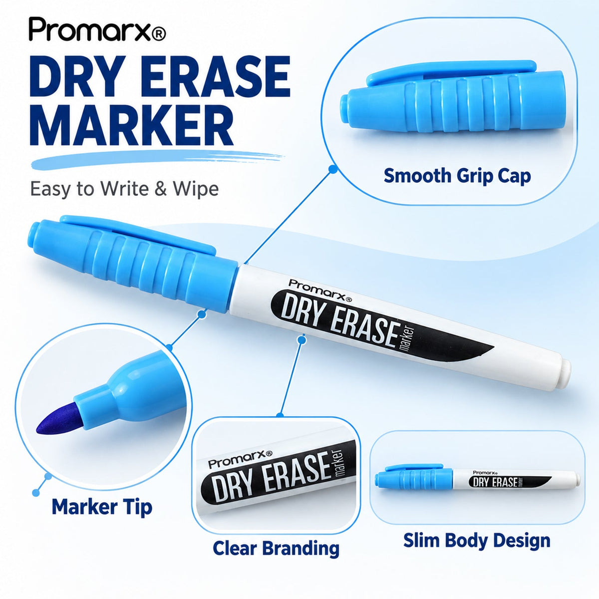 Whiteboard marker size guide