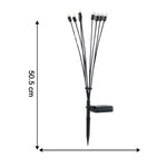 Ground stake solar LED garden light installed in lawn