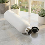 Close-up of insulated water bottle suitable for hot and cold drinks