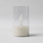 Set of flickering LED flameless candles enhancing décor for events