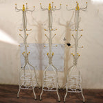 Metal Floor Standing Coat Rack Stand with Bottom Storage Shelf