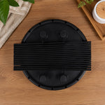 Stylish round hamper for storing dirty clothes and towels