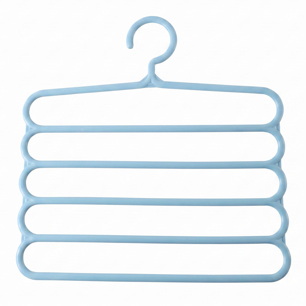 Multi layer plastic hanger on white background