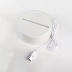 Desk lamp with LED acrylic message board lighting up handwritten notes