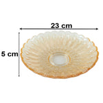 Transparent glass plate for nuts, chips and dry fruit