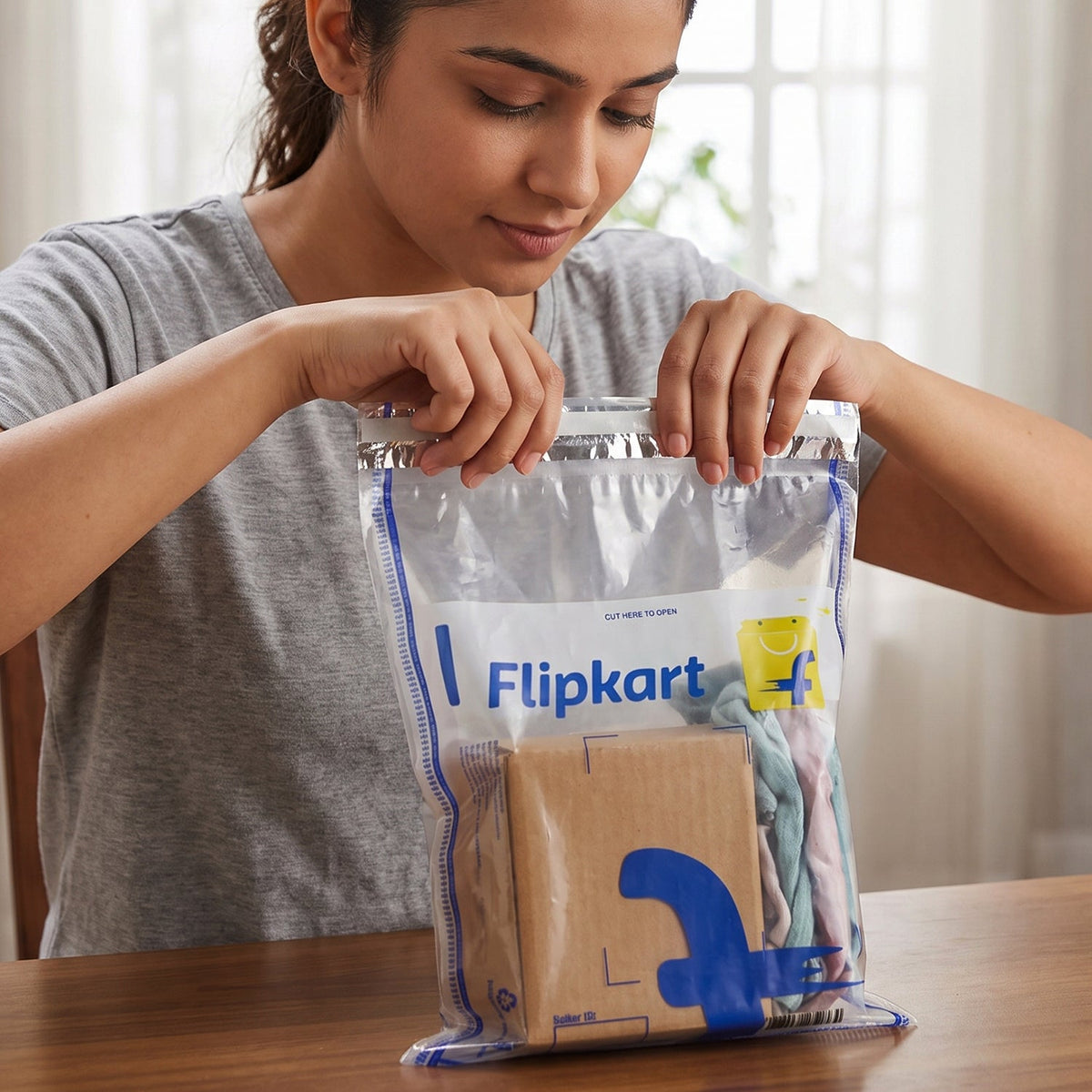Flipkart Courier Bags 6 x 8 Inch Pack of 100 Tamper Proof Polybags