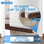 Twin door draft blocker shown in use on a standard Indian door.