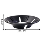 Closeup of durable gas stove flame protector ring showing corrosion resistance