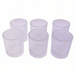 Ribbed crystal glass tumbler with stylish finish for various drinks