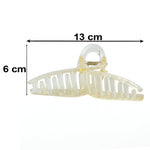 Transparent hair clip size details
