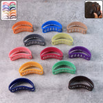 Set of 12 durable matte plastic hair clips for hair styling and grip
