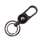 Elegant metal key holder with carabiner for keys and small items