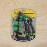 Heavy-duty garden water spray gun with ergonomic grip and multi-pattern nozzle