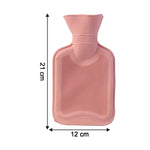 Size illustration of the 21x12 cm small hot water bag for pain relief