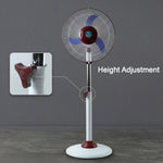 pedestal fan with LED light for emergency backup