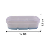 Detailed image showing the practical size of the plastic kitchen ice tray.