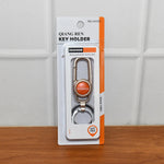 Lifestyle image of premium metal keychain carabiner clip used for key management