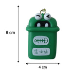 Trash Can Keychain – Durable Plastic Mini Recycle Bin Charm