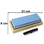 Whetstone and bamboo base size details