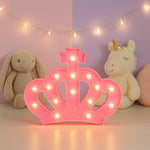 Top view of crown LED night light showing design and illumination