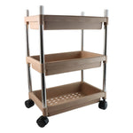 Mobile organizer rack with three storage layers and easy mobility