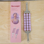 Live photo of handheld muscle roller massage stick