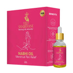 Pain relief navel oil bottle for menstrual cramps