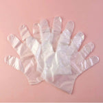 Disposable clear gloves suitable for cleaning and food tasks