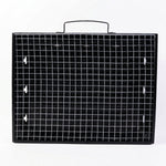 Portable charcoal grill with steel mesh surface