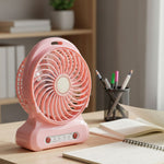 USB powered portable desk fan with adjustable speed control