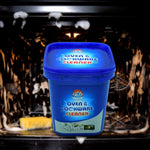 Packaging of the Oven Cleaner Powder, highlighting its key features and brand logo.