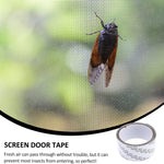 Detail view showing strong adhesive backing on mosquito net repair tape