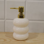 Decorative glass soap dispenser for modern bathrooms