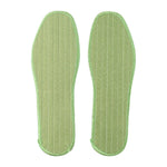 Fabric insoles with ventilation holes to keep feet dry and comfortable