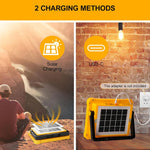 Bright solar flood light equipped with waterproof exterior for outdoor use