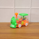 transparent toy train with sound
