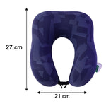Portable U shaped pillow with soft cover for journeys