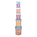 Durable, clear plastic containers for versatile kitchen use.